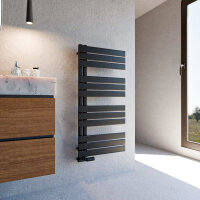 CLARTE sèche serviette radiateur salle de bain Noir 50 x 115 cm