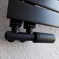 CLARTE sèche serviette radiateur salle de bain Noir 50 x 115 cm