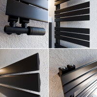 CLARTE sèche serviette radiateur salle de bain Noir 50 x 115 cm