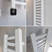 FRAICHE sèche serviette radiateur salle de bain Blanc 20 x 100 cm