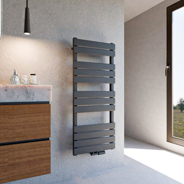 JOIE sèche serviette radiateur salle de bain anthracite 50 x 120 cm