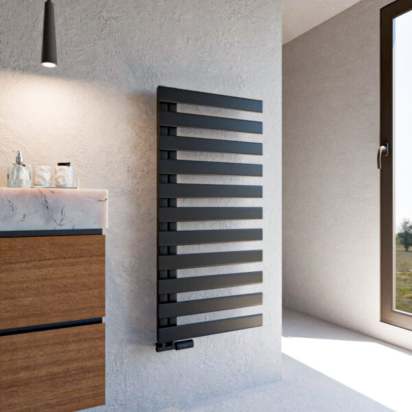 LEGERE sèche serviette radiateur salle de bain Noir 50 x 115 cm