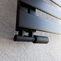 LEGERE sèche serviette radiateur salle de bain Noir 50 x 115 cm