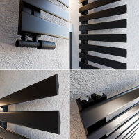LEGERE sèche serviette radiateur salle de bain Noir 50 x 115 cm