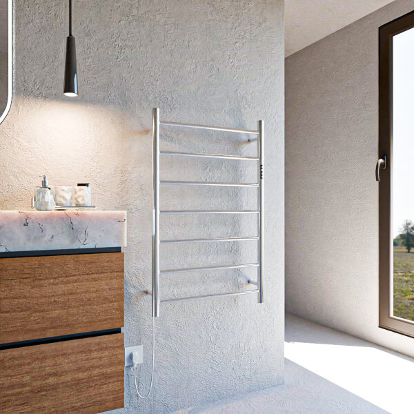 PURETE sèche serviette électrique sans fluide chrome 60 x 100 cm