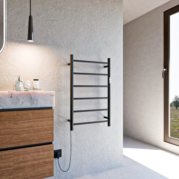PURETE sèche serviette électrique sans fluide Noir 50 x 80 cm