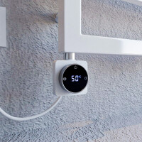 TENDRE sèche serviette électrique radiateur salle de bain électrique Blanc 50 x 156 cm avec résistance standard