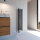 FRAICHE sèche serviette électrique radiateur salle de bain électrique Noir 20 x 100 cm avec résistance intelligente