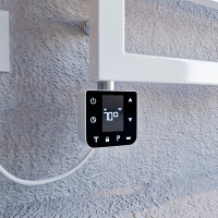 TENDRE sèche serviette électrique radiateur salle de bain électrique Blanc 50 x 134 cm avec résistance intelligente