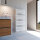 CLARTE sèche serviette radiateur salle de bain Blanc 50 x 115 cm avec vanne thermostatique